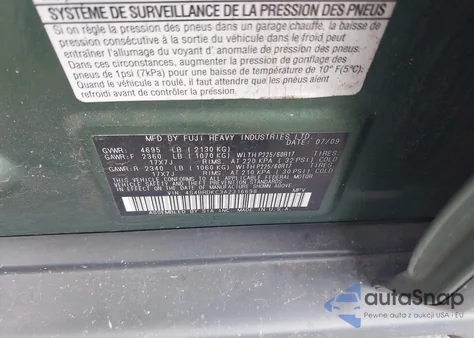 2010 Subaru Outback 3.6R Limited from USA, damaged, VIN 4S4BRDKC3A2316698